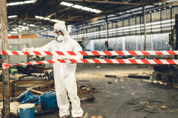 Professional Sewage Cleanup technician working in Hull, MA